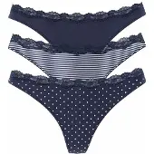 LASCANA String blu / bianco