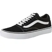 Vans - Scarpe da skate basse - Old Skool Black/White per Uomo - Taglia 44 - Nero