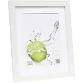 Deknudt Frames Portafoto bianco con passepartout bianco 20x25