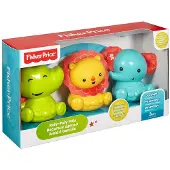 Fisher-Price Amici Roly-Poly Leone Elefante Coccodrillo — Set giocattoli sonaglio