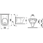 Laufen PRO WC suspendu, 360x560mm, H8209510000001, H8209510000001