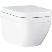 GROHE Wand-Tiefspül-WC Euro Keramik mit WC-Sitz spülrandlos alpinweiss