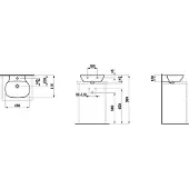 Laufen INO lave-mains, 1 trou pour robinet, avec trop-plein, 450x410mm, H8163000001041, H8163000001041