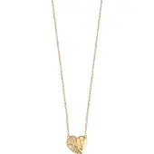 Engelsrufer Gold-plated silver Collana con heart and zirconi ERN-LILHW-G