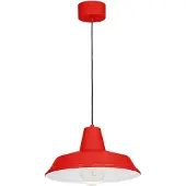 Luminex Lampada a sospensione CLASS, rosso/bianco, Ø 36 cm, metallo