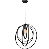 Luminex Lampada a sospensione Ringo, 1 luce, nero