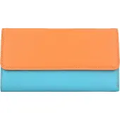 Mywalit Portamonete 'Tri-fold' turchese / lilla neon / arancione / arancione neon