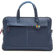 Mywalit Cartella Vera Pelle 40 cm Vano porta PC blu
