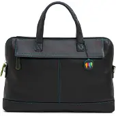 Mywalit Cartella Vera Pelle 40 cm Vano porta PC nero