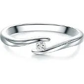 Trilani Anello argento / trasparente