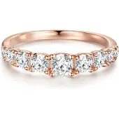 Trilani Anello oro rosé / trasparente