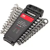 AOK 12 Pezzi Set Professionale di Chiavi a Nastro con Cricchetto