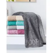 JOOP! Telo doccia 'Doubleface' grigio / grigio scuro
