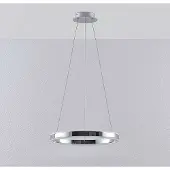 LUCANDE Lampada LED a sospensione Lyani, Ø 50 cm, cromo, dimmerabile