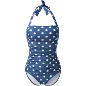 LASCANA Costume intero 'Lissy' blu / bianco