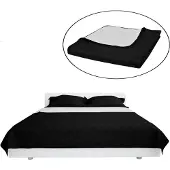 vidaXL Trapunta bifacciale copriletto bianco/nero 220x240cm