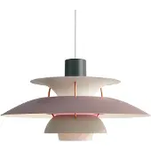 Louis Poulsen Lampada a sospensione PH 5 500, grigia, Ø 50 cm