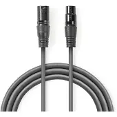 Nedis Cavo Audio Bilanciato Coth15010gy50 Xlr 3 Pin M-xlr 3 Pin F Nichelato 5 M