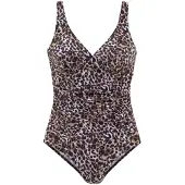 LASCANA Costume intero marrone / nero / bianco