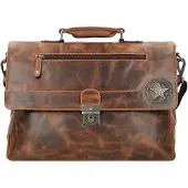 Billy The Kid Valigetta Vera Pelle 40 cm marrone