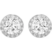 Swarovski Orecchini 'Una' argento / bianco