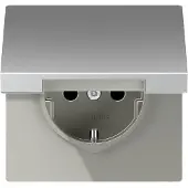 JUNG AL1520NKL Presa Schuko con coperchio ribaltabile senza gancio