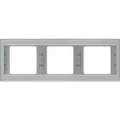 Berker 13737004 Cornice di copertura a 3 ingressi orizzontale K5 in acciaio inox finitura opaca