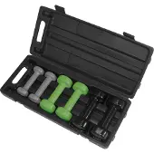 Schildkröt Vinyl-Hantelset Im Koffer Functional Training grigio/nero