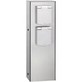 LCD Colonna con prese in acciaio inox 019, doppia, acciaio inox