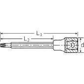 Stahlwille Bussole Torx 1054tx 1/2´´ T60 140 Mm