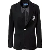 Ralph Lauren per donna. 211795348001 Blazer strutturato nero (40), Casual, Cotone