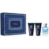 Versace Pour Homme Set Eau de Toilette 50 ml, Dopobarba e Shampoo Uomo — Set Profumo