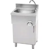CombiSteel Lavabo , modello freestanding con 1 anta, in acciaio inox, 500x400x850mm