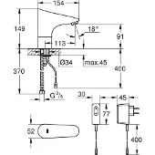 CASA39 Grohe Europlus E Miscelatore lavabo elettronico 36016001