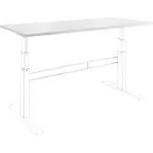 Celexon Piano tavolo 150 x 75 cm per scrivania Adjust, bianco