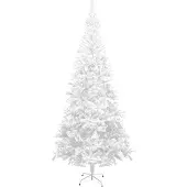 vidaXL Albero di Natale artificiale L 240 cm Bianco