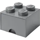 LEGO Cassetto-mattoncino a 4 bottoncini - Grigio scuro