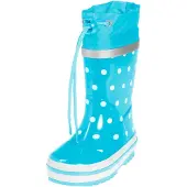 Playshoes Stivale di gomma turchese / bianco