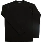 Joha Blouse Long Sleeves Intimo lana merinos Uomo (XL, nero)