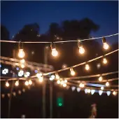 Eko-Light Ghirlanda luminosa IP44 nera 15 m senza lampadine