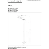 Lucide Piantana LED Gilly, bianca, flessibile, metallo, altezza 153 cm