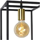Lucide Lampada a sospensione Ruben, nero, metallo, a 1 luce