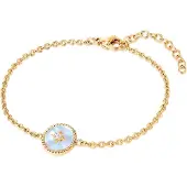 Valero Pearls Braccialetto blu chiaro / oro