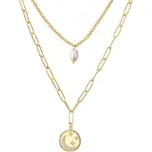 Valero Pearls Collana giallo oro / bianco perla