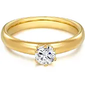 Trilani Anello giallo oro / trasparente