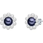 Valero Pearls Orecchini lilla scuro / argento / bianco perla