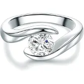 Trilani Anello argento / trasparente