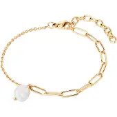 Valero Pearls Braccialetto giallo oro / bianco perla