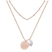 Valero Pearls Collana oro rosé / bianco perla