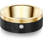 Trilani Anello giallo oro / nero / bianco
